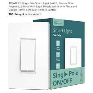 Treatlife DS01-Smart Dimmer WiFi Light Switch - White